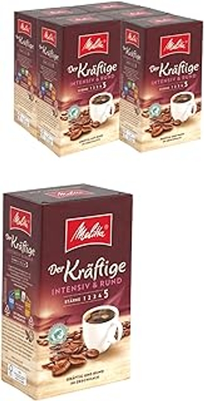 Melitta Gemalen koffie filterkoffie, intensief en rond, dikte 5, de krachtige, verpakking van 6 6 x 500 g