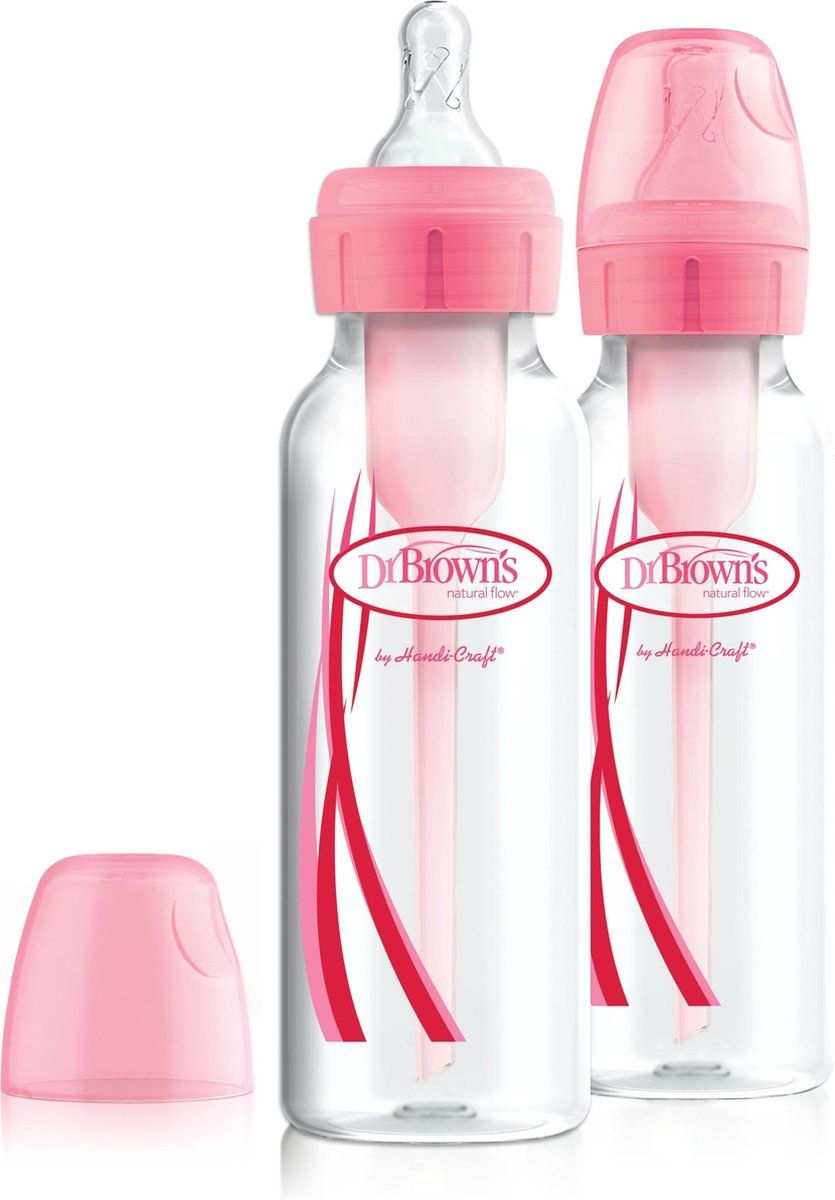 Dr. Brown's Standaardfles Duo-pack 250 ml Roze