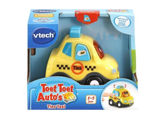 VTech Toet Toet Auto’s Ties Taxi - Speelgoed Auto - Speelfiguur - Interactief & Educatief Speelgoed - Licht- en Geluidseffecten – 1 tot 5 Jaar