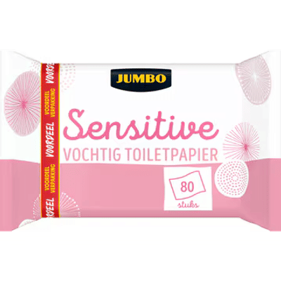 Jumbo vochtig toiletpapier - 80 doekjes