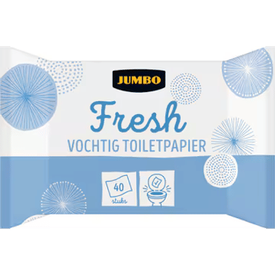 Jumbo vochtig toiletpapier - 40 doekjes