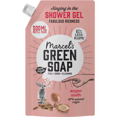 Marcel's Green Soap Shower Gel Argan Oudh Refill Pack 500 ml