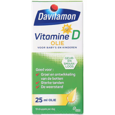 Davitamon Vitamine D olie voor baby's en kinderen, 25 ml