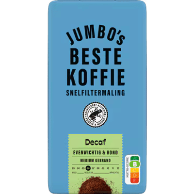 Jumbo's Beste Koffie Snelfiltermaling Decaf 500 g