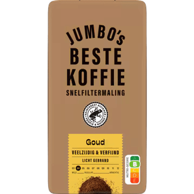 Jumbo's Beste Koffie Snelfiltermaling Goud 500 g