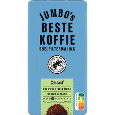 Jumbo's Beste Koffie Snelfiltermaling Decaf 250 g