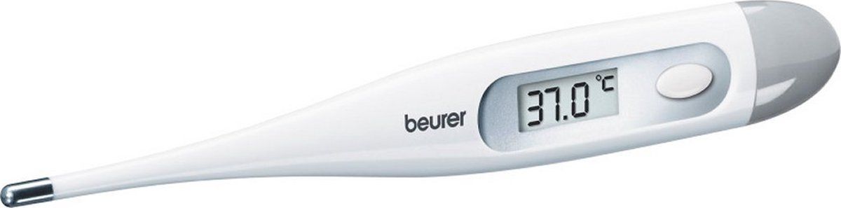 Beurer FT 09 White Thermometer lichaam - Koortsthermometer - Digitaal - Flexibele tip - Groot display - Waterproof - Schakelt automatisch uit – Geluidssignaal - Medisch gecertificeerd - Incl. batterijen - 5 jaar garantie - Wit