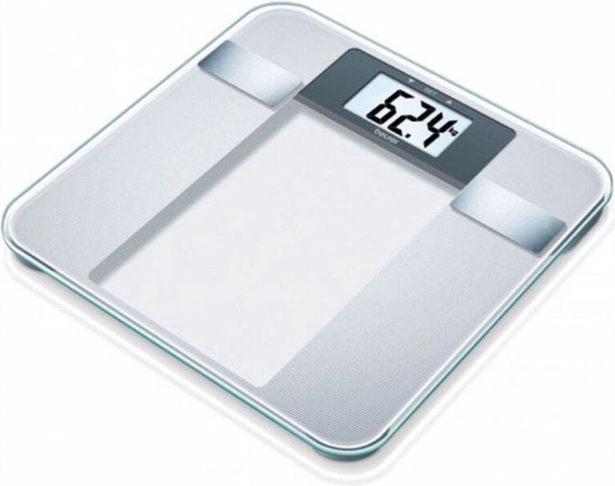 Beurer BG 13 Personenweegschaal - Lichaamsanalyse - Digitaal - BMI - Tot 150 kg - 30 x 30 cm - 10 Gebruikers - XL Display - Veiligheidsglas - Incl. batterijen - 5 Jaar garantie