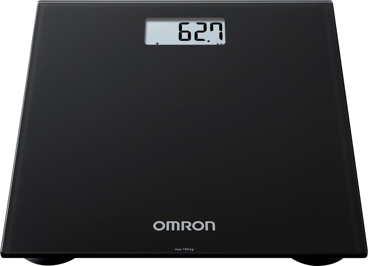 OMRON HN300T2 Intelli IT Personenweegschaal - Slimme Weegschaal met BMI meeting - Smart Scale - met Mobiele App – Zwart