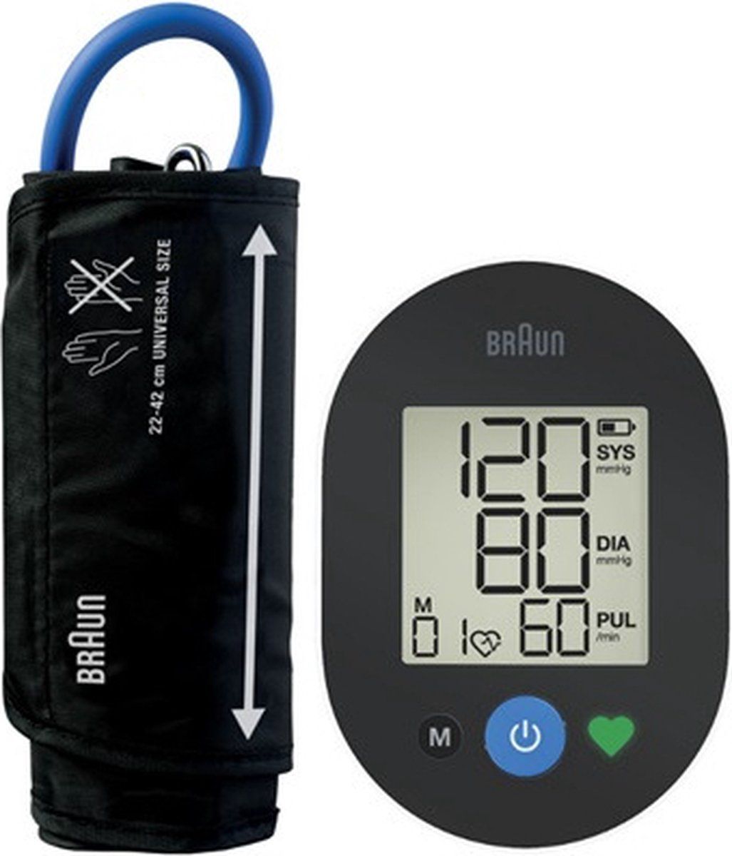 Braun BUA4050EU ExactFit™ 2 Bovenarmbloeddrukmeter | Klinisch gevalideerde nauwkeurigheid | Kleurgecodeerde indicator| Universele manchet | Voor thuisgebruik | BUA4050