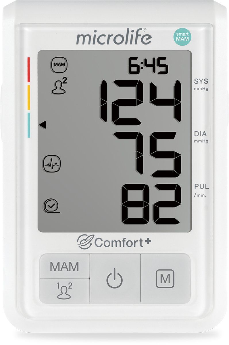 Microlife BP B3 Comfort PC - Bovenarm Bloeddrukmeter - Klinisch Gevalideerd - Nr. 1 bij Huisartsen - Aanbevolen door Hartstichting - Onregelmatige Hartslag Detectie - Extra Groot Display - 5 Jaar Garantie