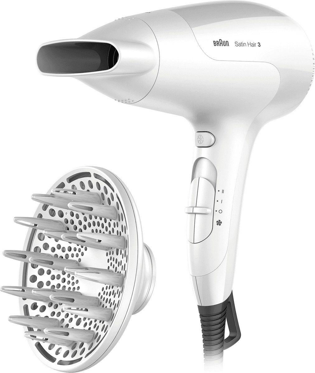 Braun Satin Hair 3 Power Perfection BRHD385E Föhn - 2000W - Coolshot - Haardroger inclusief diffuser