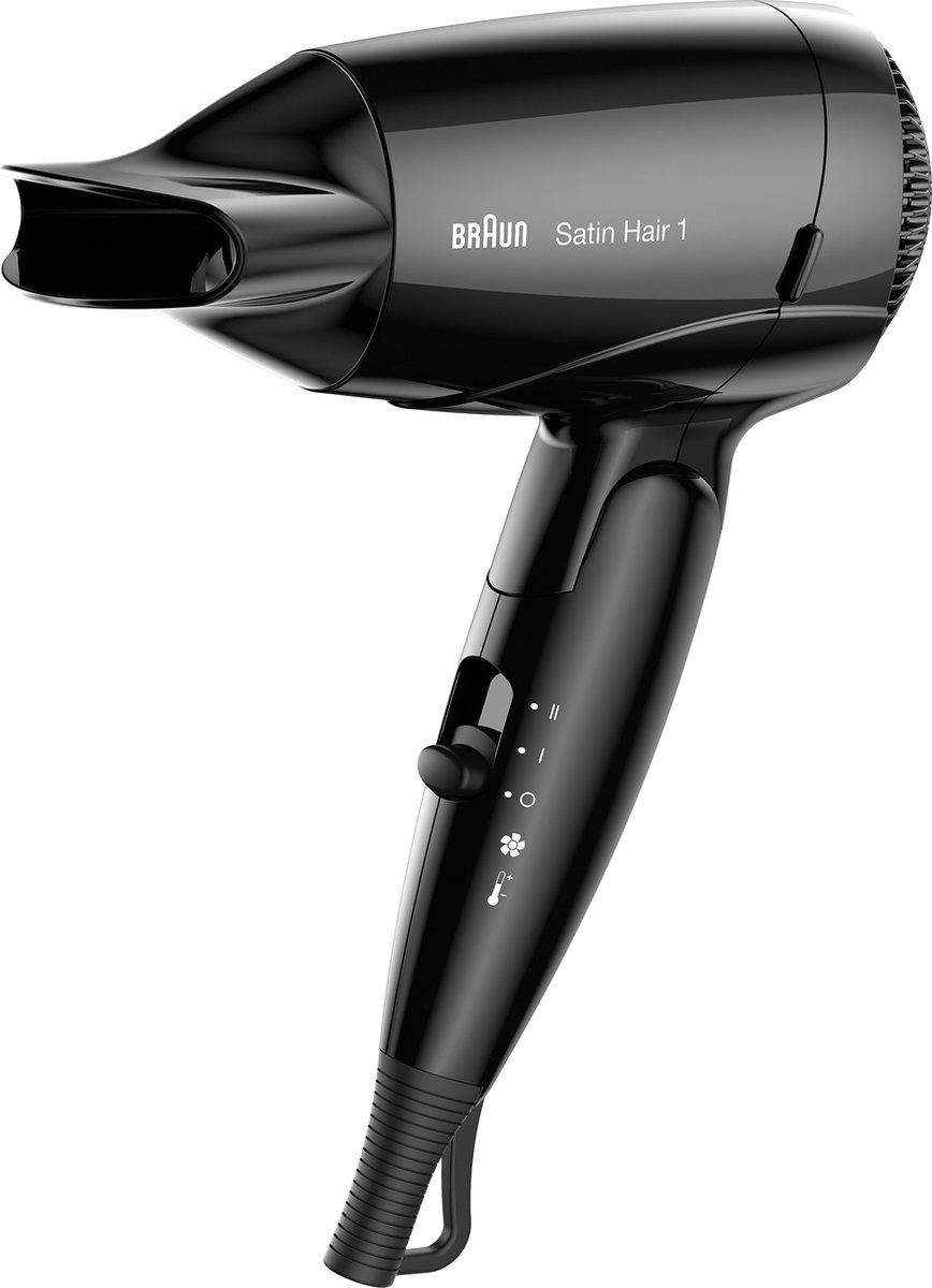 Braun Satin Hair 1 Style&Go BRHD130E Föhn - Reis haardroger - Multivoltage - Inklapbaar