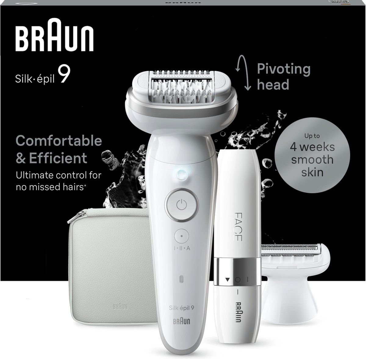 Braun Silk·épil 9 9-341 Wit/Zilver