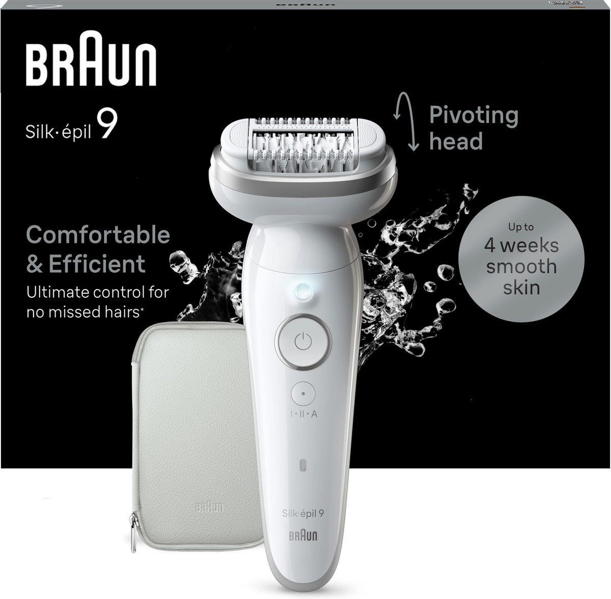 Braun Silk·épil 9 - Epilator Voor Eenvoudige Ontharing - Langdurig Gladde Huid - 9-011 - Wit/Zilver