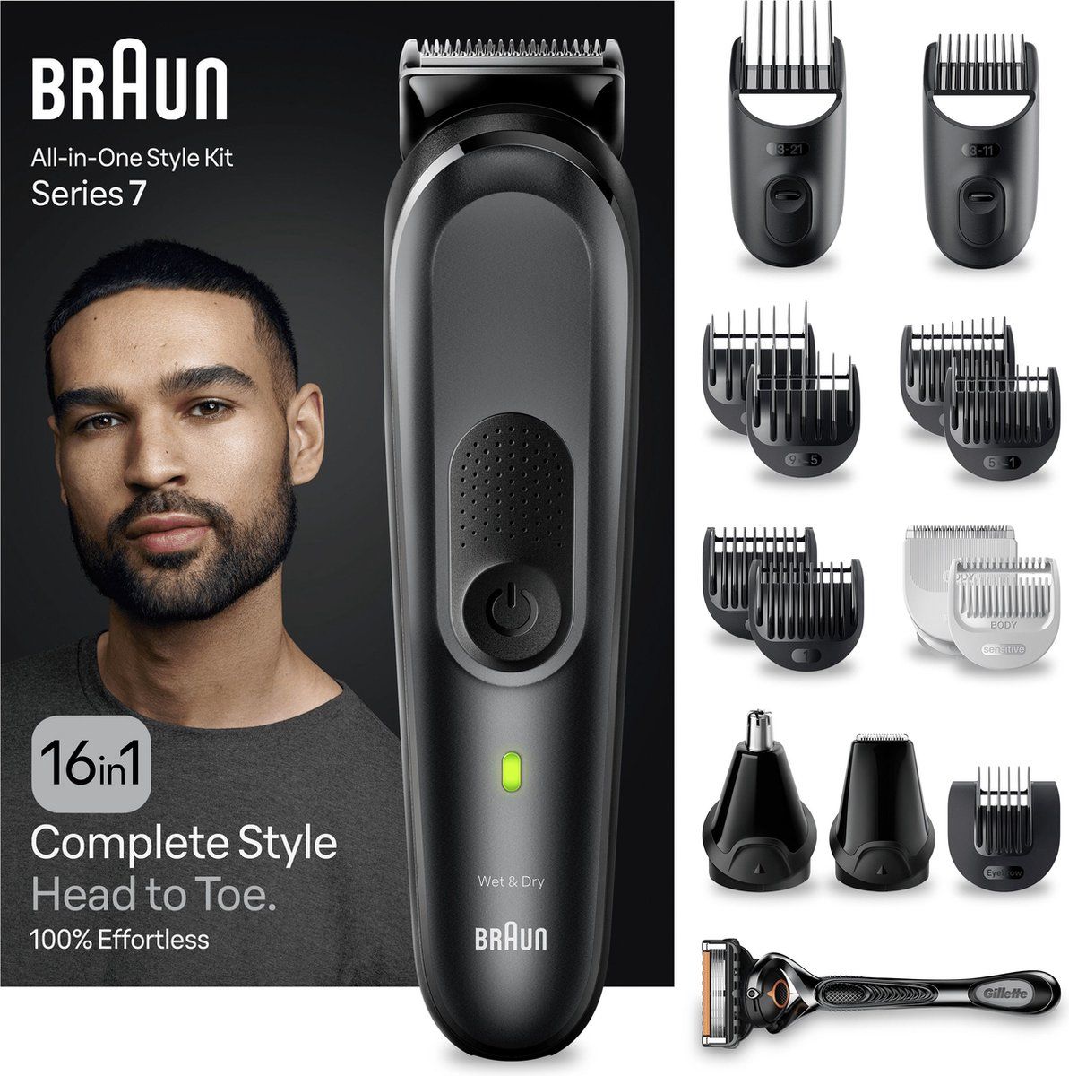 Braun Series 7 MGK7470 - Multigroomer - 16-in-1 Baardtrimmer Set