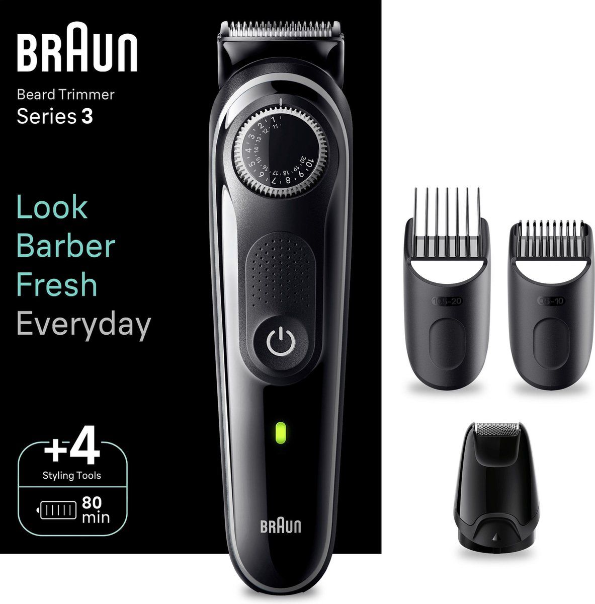 Braun Baardtrimmer - Series 3 - BT3440 - Trimmer Voor Heren met 80 minuten Gebruiksduur