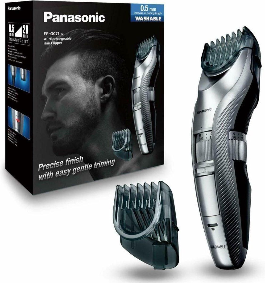 Panasonic ER-GC71-S503 Trimmer Zilver/Zwart