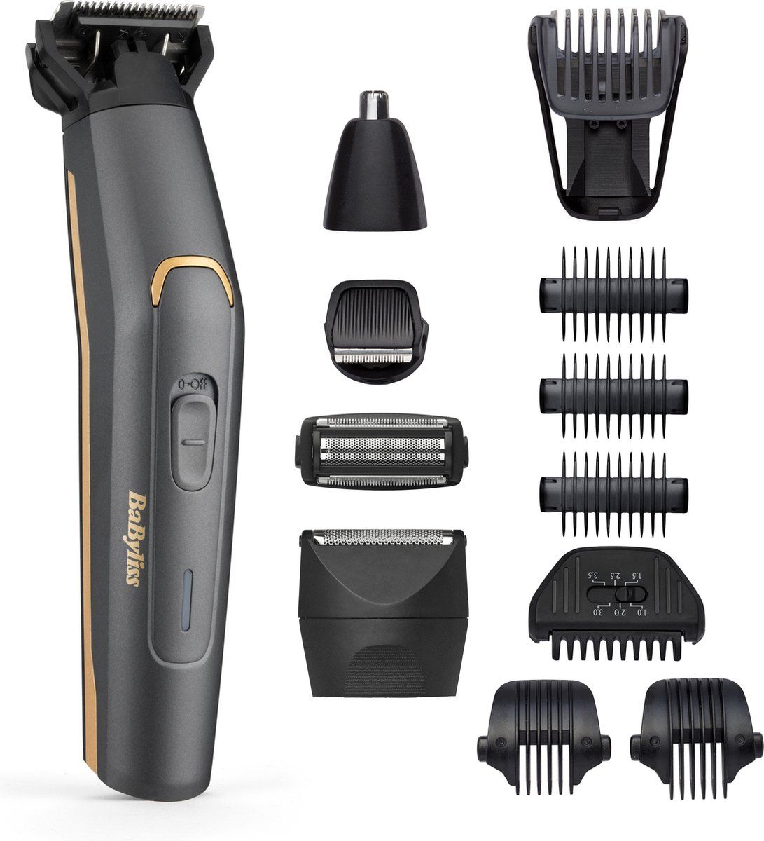 BaByliss  Graphite Precision 12 in 1 Multi-Trimmer - Waterproof - MT987E