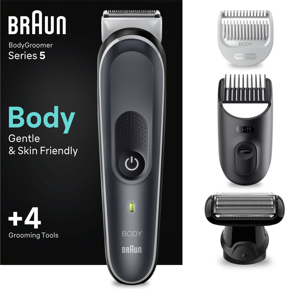 Braun Bodygroomer - Series 5 - 5370 - Voor Heren - Zorgvuldige Manscaping Voor Het Hele Lichaam