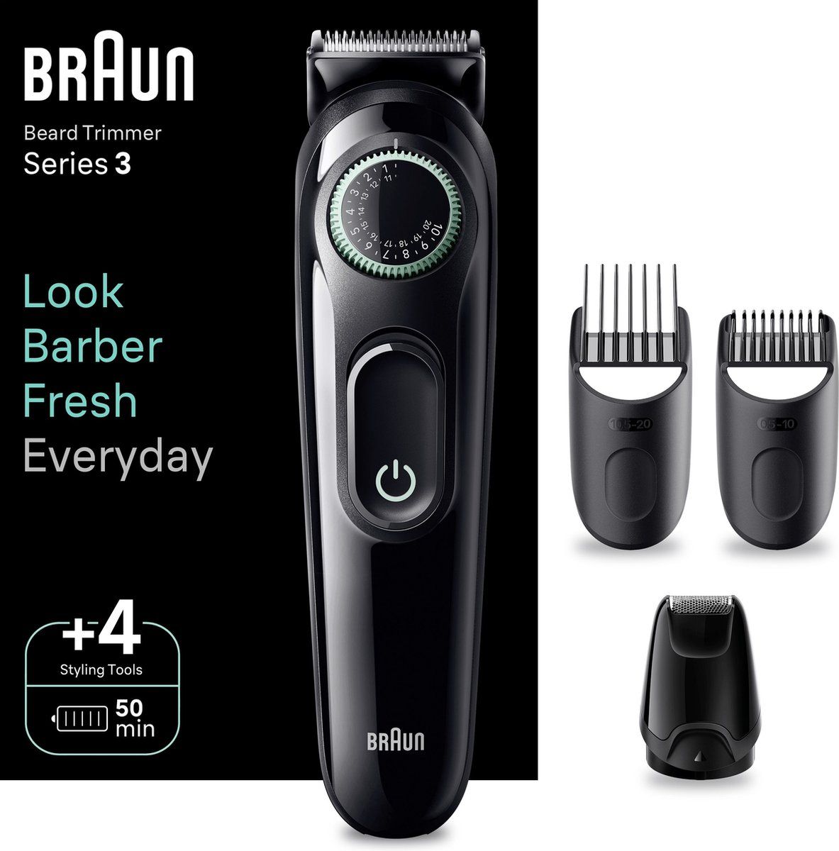 Braun Baardtrimmer - Series 3 - BT3421 - Trimmer Voor Heren met 50 minuten Gebruiksduur