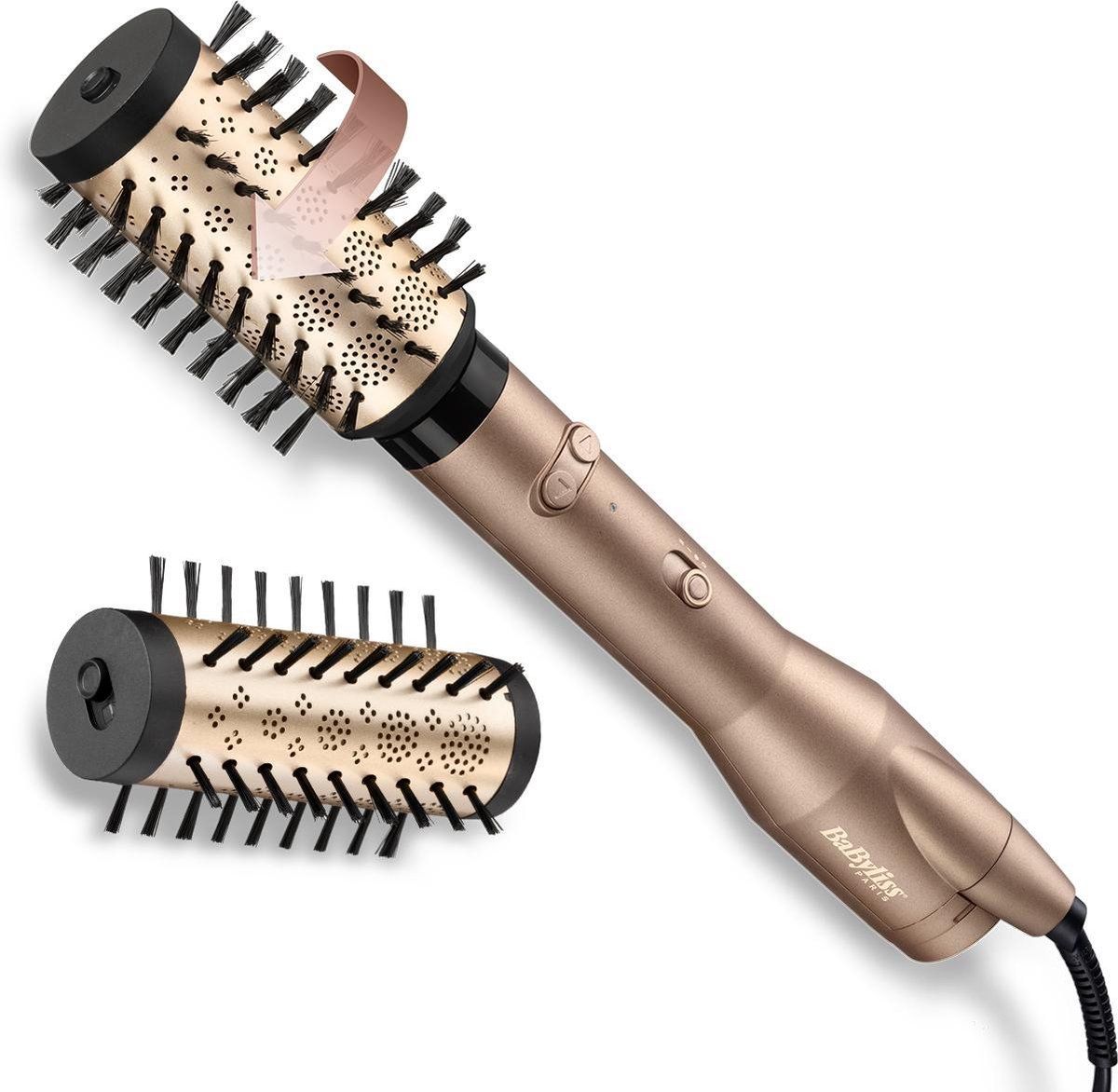 BaByliss Big Hair Dual Föhnborstel AS952E - Roterende föhnborstel - 2 roterende borstels - Evenredige luchtverdeling [Airstyler]