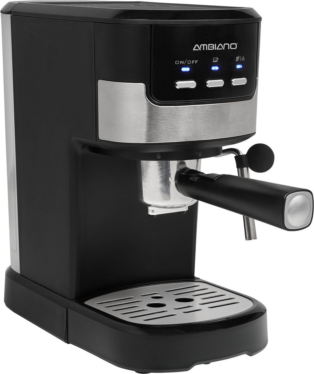 Tristar Espressomachine & Koffiecupmachine CM-2278 - Koffiemachine geschikt voor capsules & losse koffie - Inclusief melkstoompijpje - Gemakkelijk in gebruik - Zwart RVS