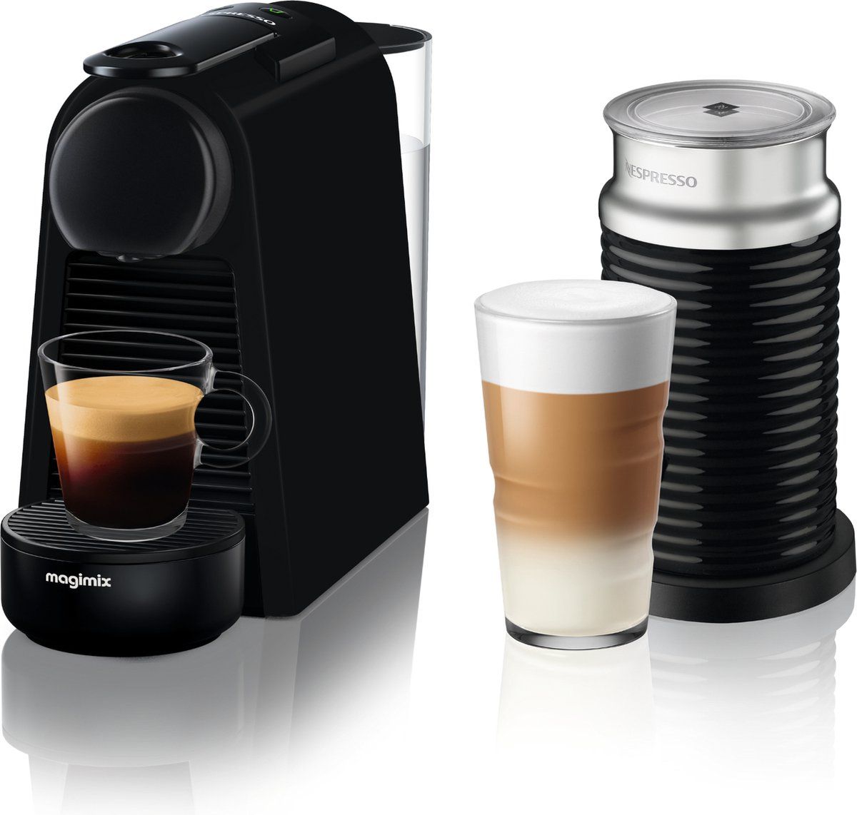 Magimix Nespresso Essenza mini met melkopschuimer - Zwart