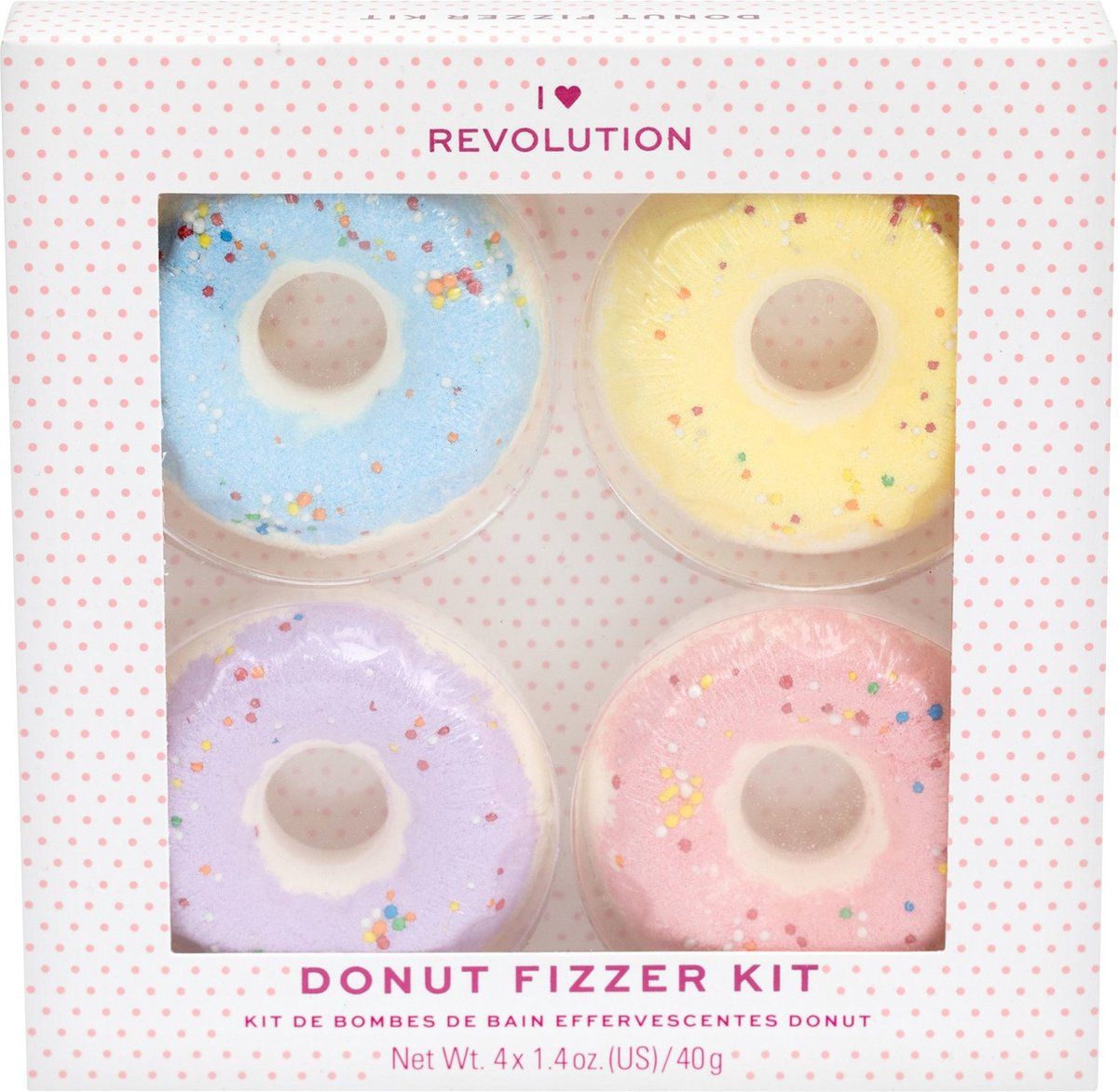 I  Revolution Donut Fizzer Kit - Gift Set Of Bath Bombs