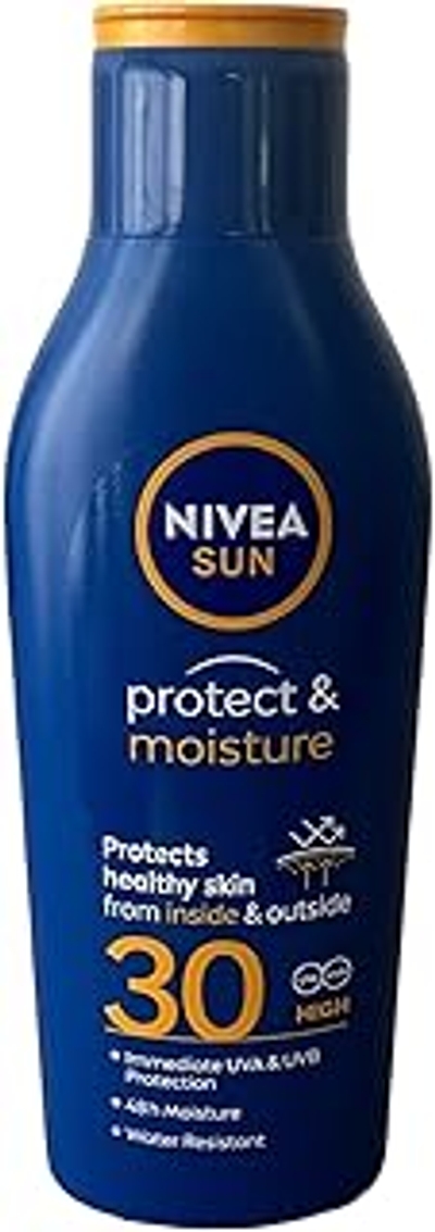 NIVEA Sun Moisturising Sun Lotion High SPF30 voor immediate UVA/UVB-bescherming, 200 ml