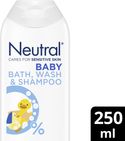 Neutral 0% Bad, Wasgel & Shampoo - Baby - bevat 0% parfum en 0% kleurstof - 3 x 250 ml