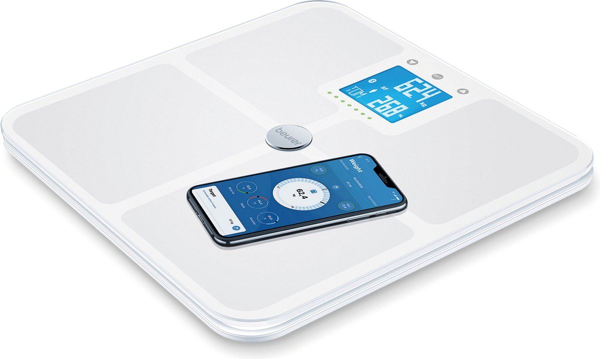 beurer-bf-950-white-personenweegschaal-uitgebreide-lichaamsanalyse-bluetooth-zwangerschapsmodus-led-motivator-beurer-healthmanager-pro-app-tot-180-kg-8-gebruikers-incl-batterijen-5-jaar-garantie