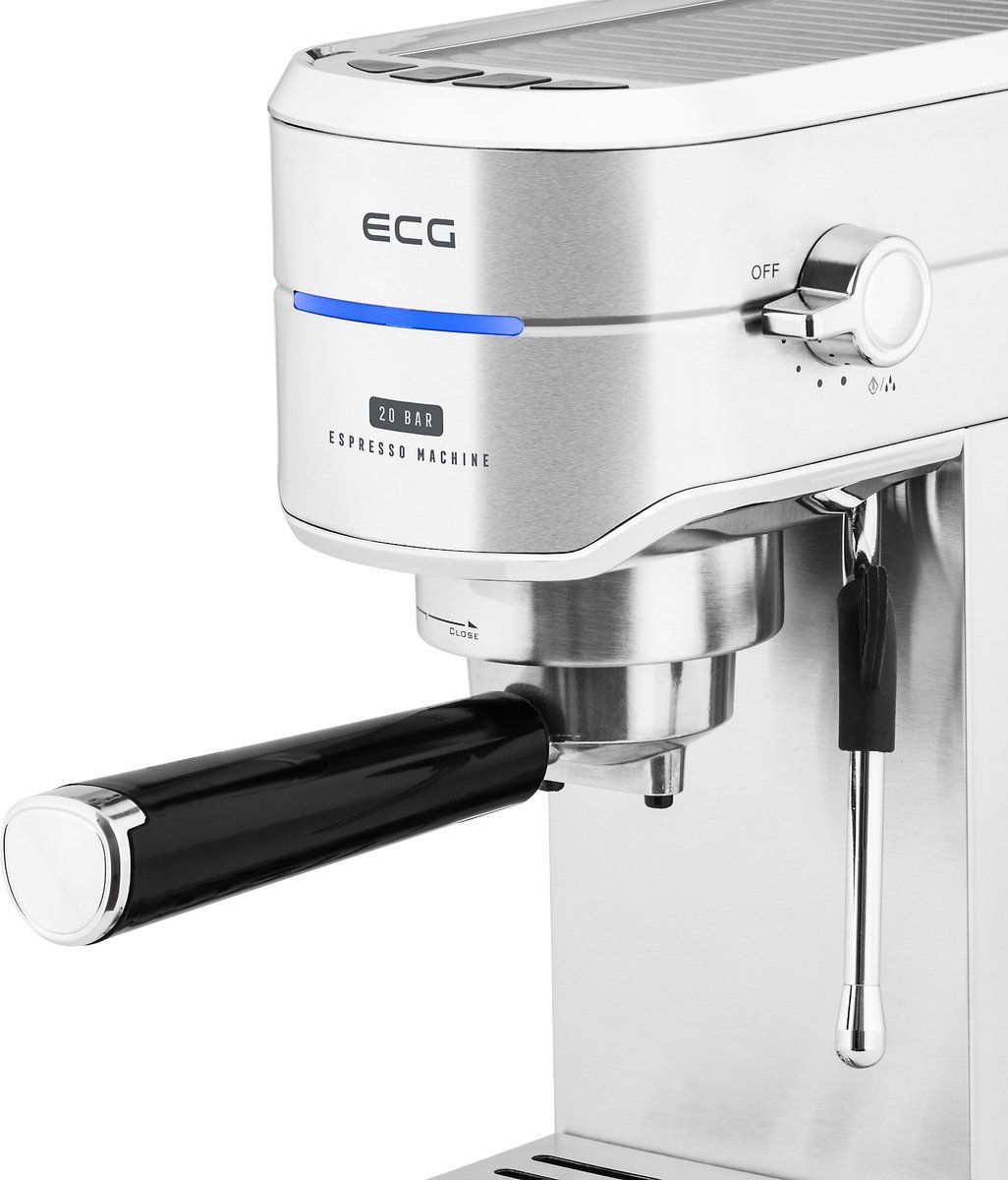 ECG ESP 20501 Iron - Espressomaker - Watertank 1,25l - Roestvrijstaal - Zilver- 20 bar - 1250-1450 W