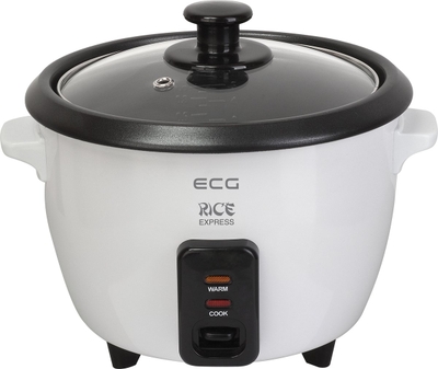 ECG RZ 060 - Rijstkoker - 0,6 l - Uitneembare Binnenpan - Wit - 300W