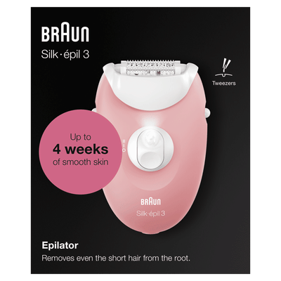 Braun Silk-épil 3 -176 Epilator voor Langdurige Ontharing, Scheer- en Trimmerkop