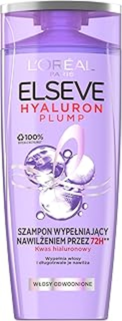 L'Oréal Paris Elvital vochtinbrengende shampoo voor glanzend en gezond haar, met hyaluronzuur voor een vochtboost, Hydra Hyaluronic, 300 ml