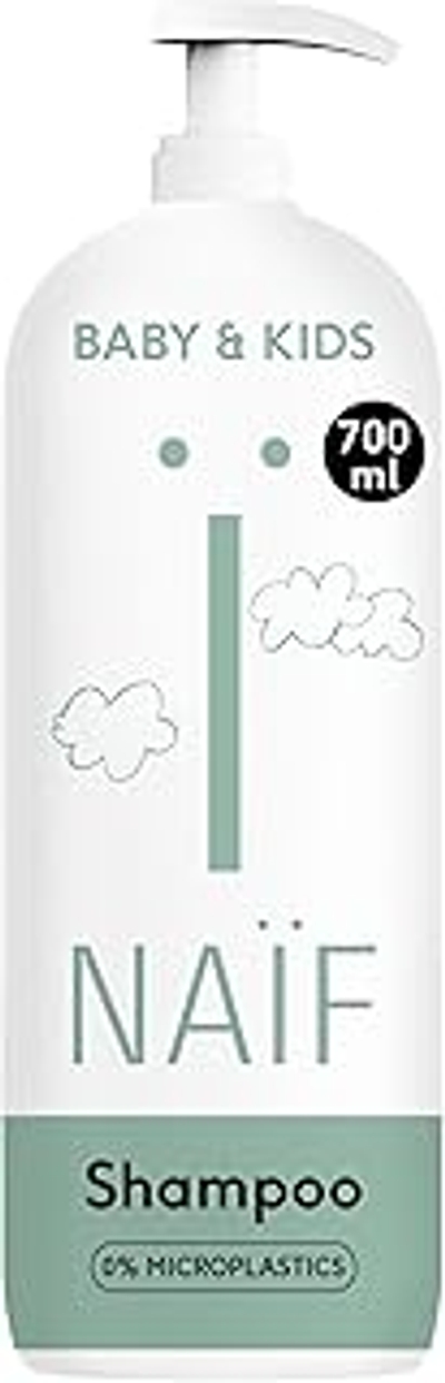 Naïf Voedende Baby Shampoo, voor Baby en Kind, met Kokosvezels en Katoenzaadolie, voor alle Haartypes, 100% Vegan, 200ml