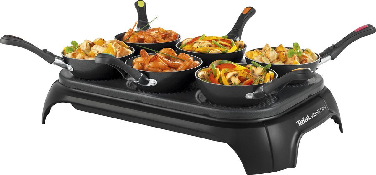 Tefal Wokparty Duo PY5828 - Gourmetstel - 6 personen