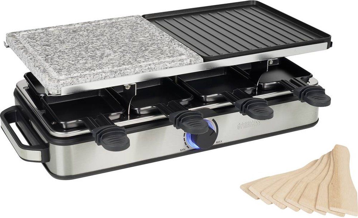 Princess Raclette 8 Stone en Grill Deluxe