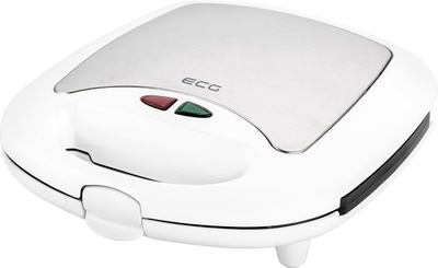 ECG S 399 3in1 White - Tosti ijzer – 3 sets verwisselbare platen - Tosti apparaat met anti aanbaklaag - 700 watt - Wit