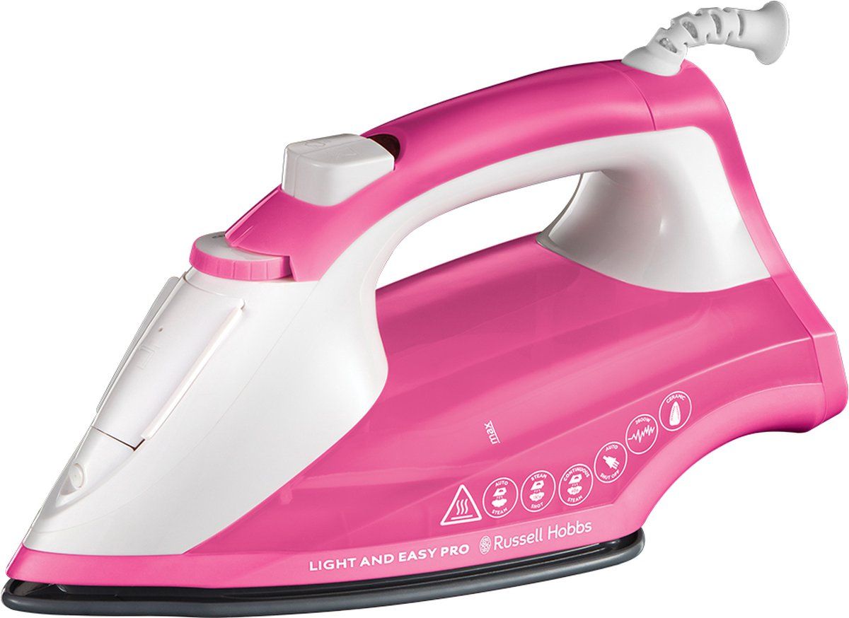 Russell Hobbs Light & Easy Pro Strijkijzer / Stoomstrijkijzer 26461-56 - Roze