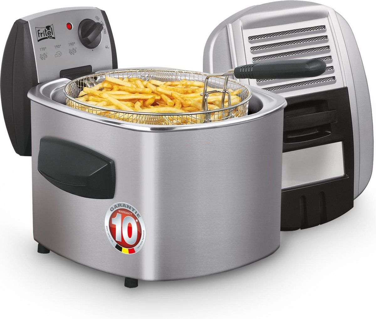 FRITEL Friteuse FR 1490 - Frituurpan / Frituurketel - 4l - 3000W - Rond + Kijkvenster