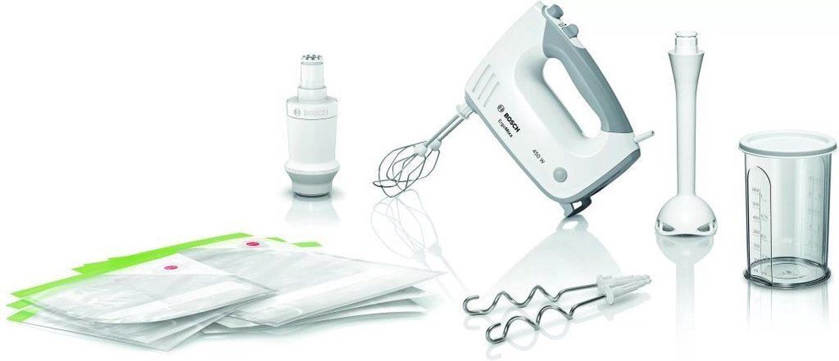 Bosch MFQ364V0 ErgoMixx - Vacuum Handmixer - 450W - Wit