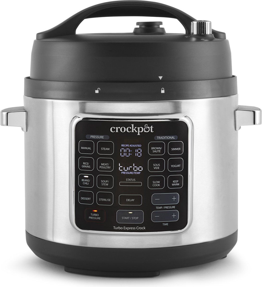 CrockPot Express-Pot Pressure, Slow & Multi Cooker Turbo 5,6L NIEUW