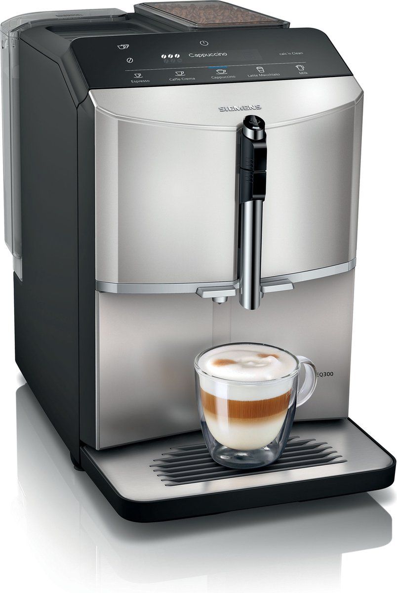 Siemens EQ300 TF303E07 Espresso Volautomaat - Koffieapparaat - RVS - Zilver Metallic