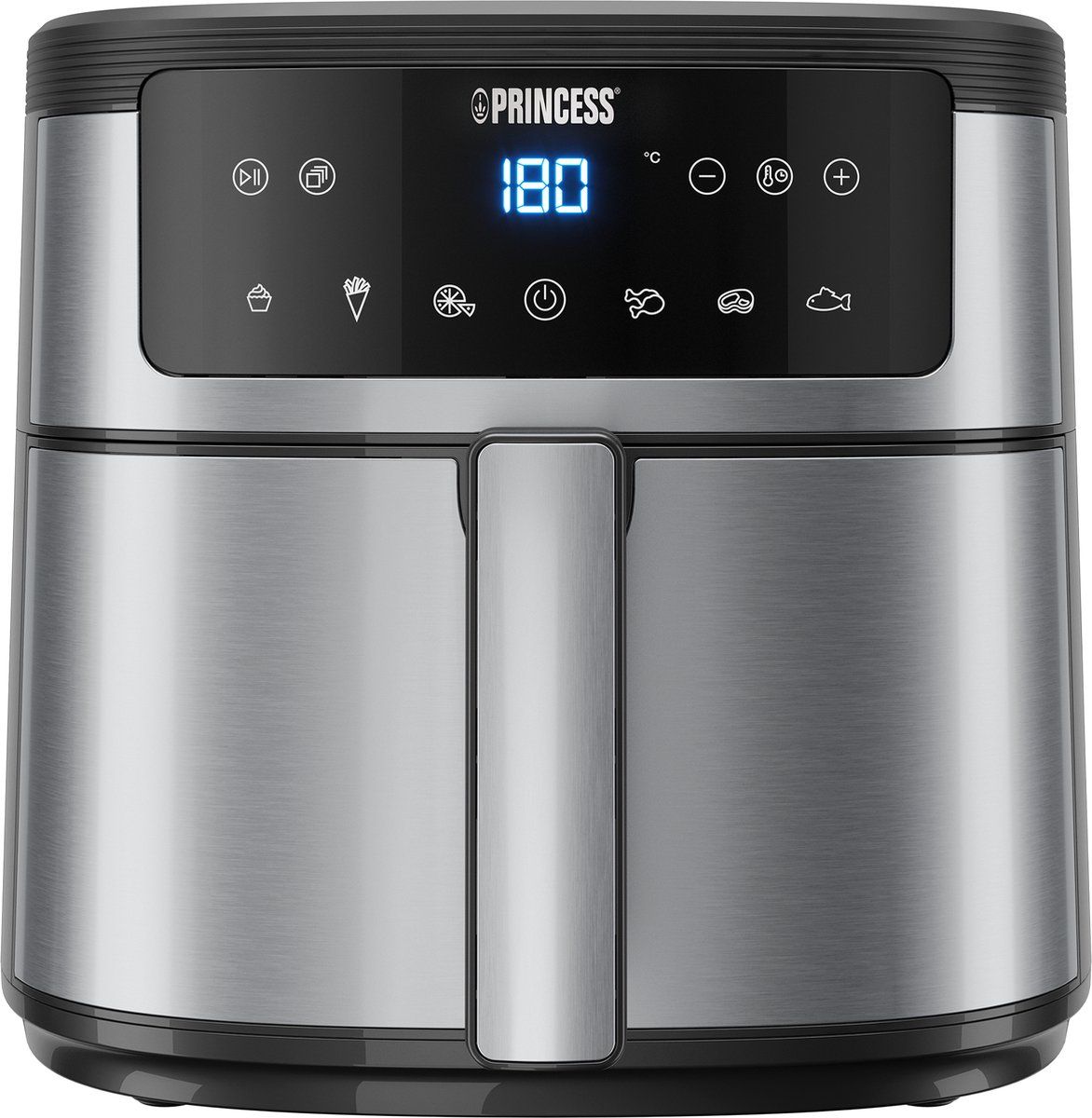 Princess Digital Airfryer 182463 - Heteluchtfriteuse - 6 liter - 1500 W - RVS