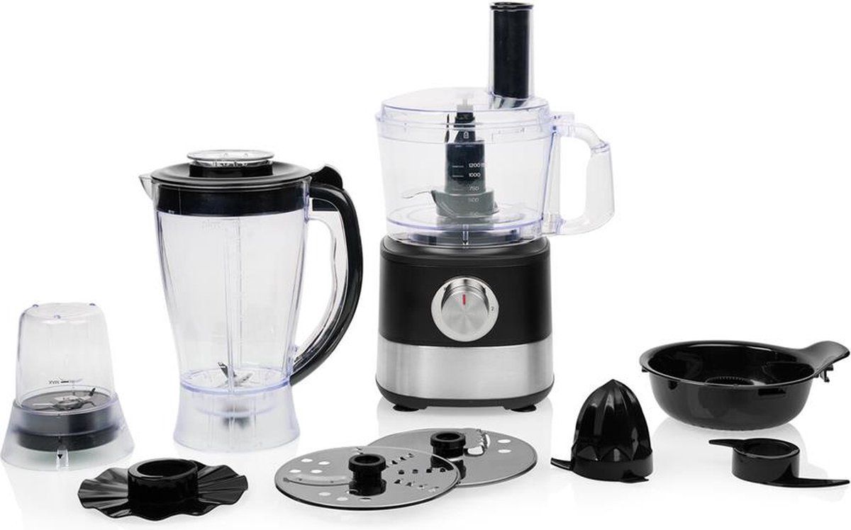 Princess 221054 - Multifunctionele Foodprocessor - 8 in 1 - Keukenmachine - Blender - Krachtige motor 1000W - 2 liter