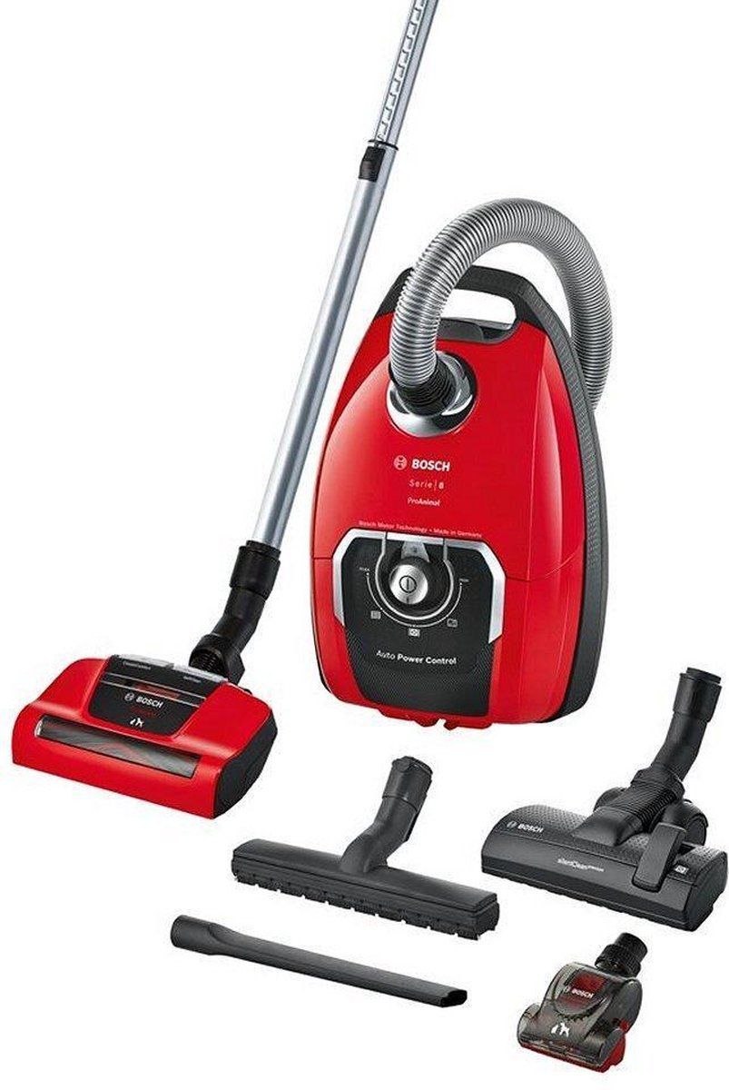 Bosch BGB8PET1 Serie 8 ProAnimal Stofzuiger met Zak - Rood