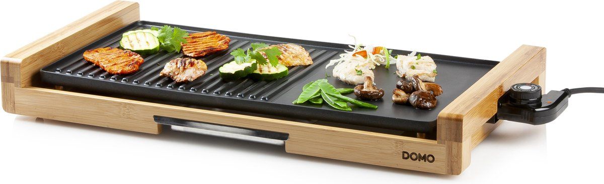 DOMO DO8311TP Bakplaat - Teppanyaki grill - 60 cm - bamboo style