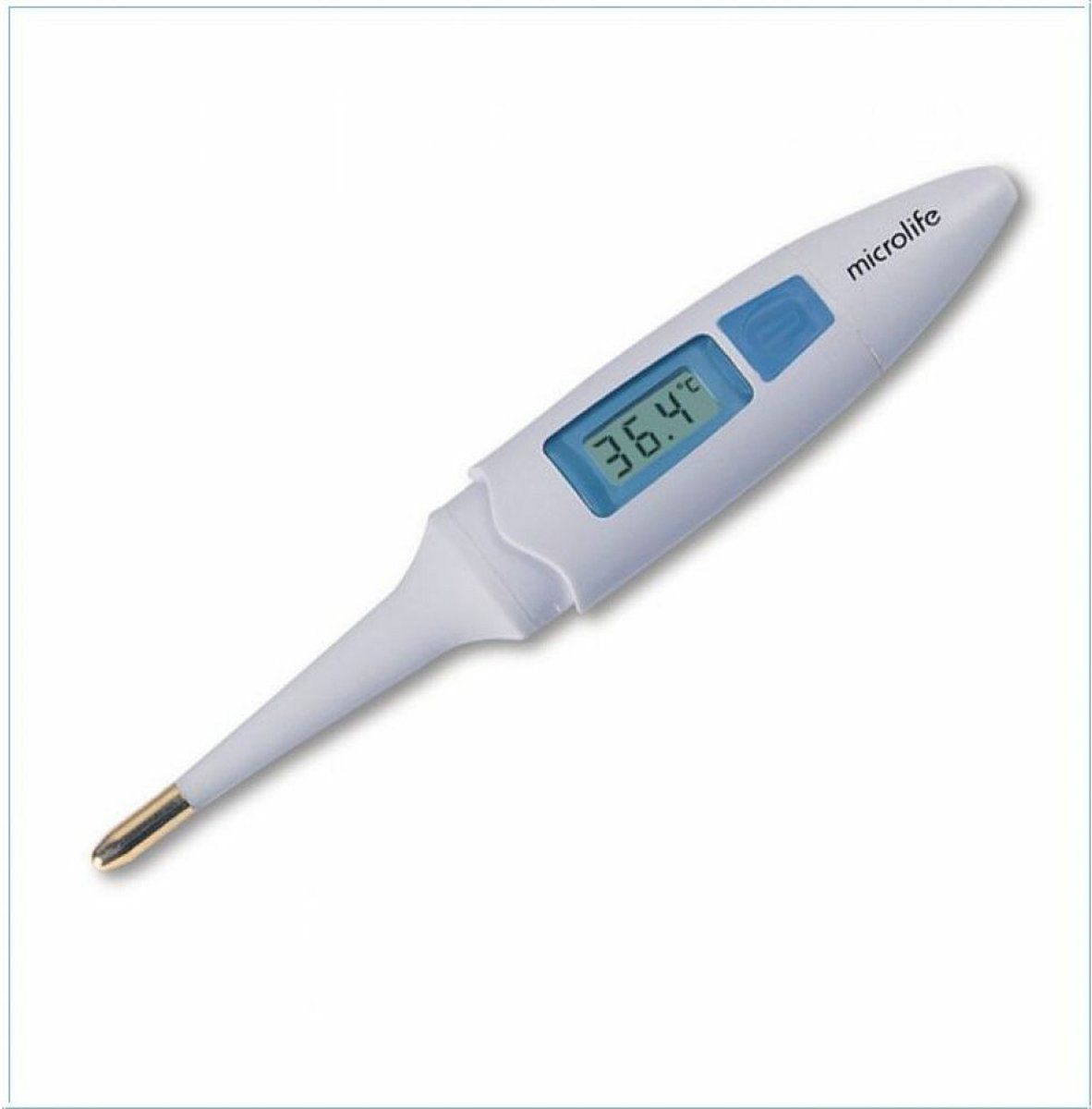 Microlife MT 200 - Digitale Thermometer - Betrouwbaar - Meting in 10 Seconden - Gold Tip - Koortsalarm - Flexibele Tip voor Baby's en Kinderen - Groot LCD Display met Verlichting - Levenslange Garantie